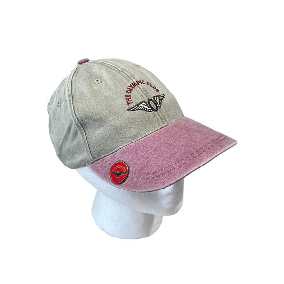 LINKS EDITION-The Olympic Club 100% Cotton Strap Back Golf Cap/Hat- Ball Marker - Picture 1 of 11